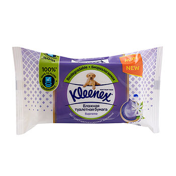 Бумага туалетная Kleenex 38шт Supreme влажная