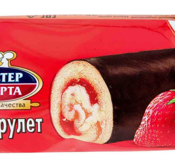 Рулет мини Мастер десерта Клубника