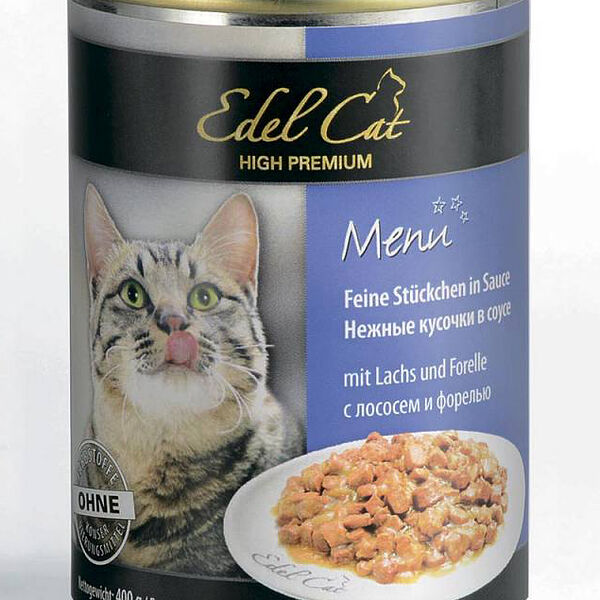 Edel Cat консервы для кошек (кусочки в соусе) Лосось и форель