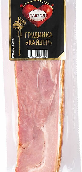 Грудинка Таврия Кайзер копчено-вареная 300г