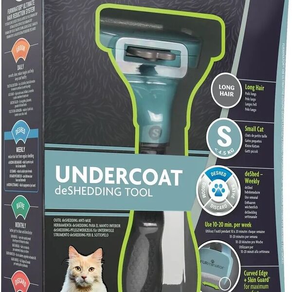 Фурминатор для маленьких кошек c длинной шерстью S 