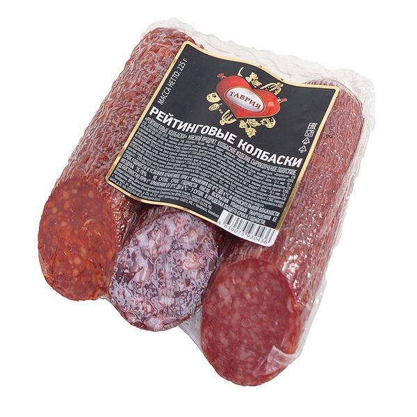Колбаски Таврия Рейтинговые сырокопчёные 225 г