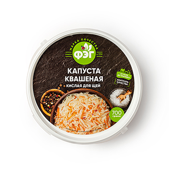

Капуста кислая для щей 700 г ФерЭльГам