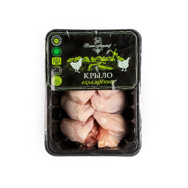 Крыло  цыплёнка-бройлера охл., полимерная упаковка, 0,7 кг ТМ Baron Appetitoff