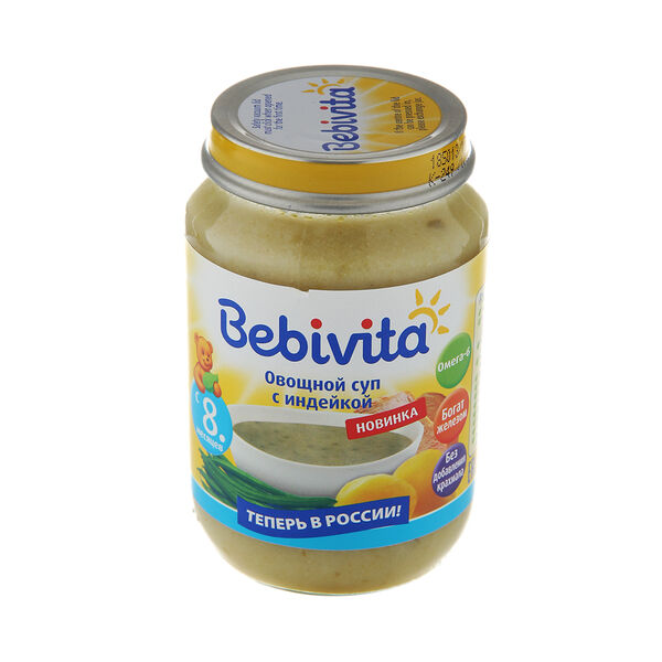 Суп BEBIVITA Овощной с индейкой, с 8 месяцев