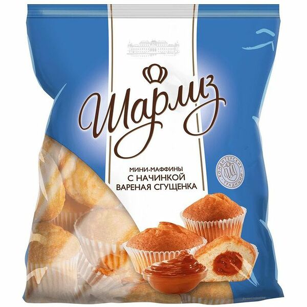 Мини-маффины Шарлиз с варёной сгущёнкой 433г