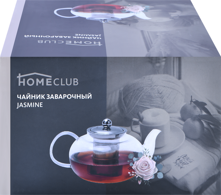 

Чайник заварочный HOMECLUB Jasmine боросиликатное стекло, нержавеющая сталь Арт. G-MK1880