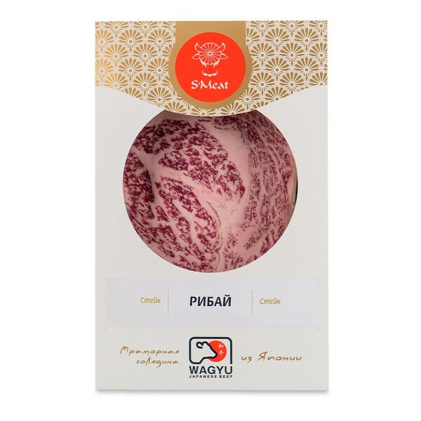 Стейк Рибай зернового откорма Wagyu a4 Japanese beef