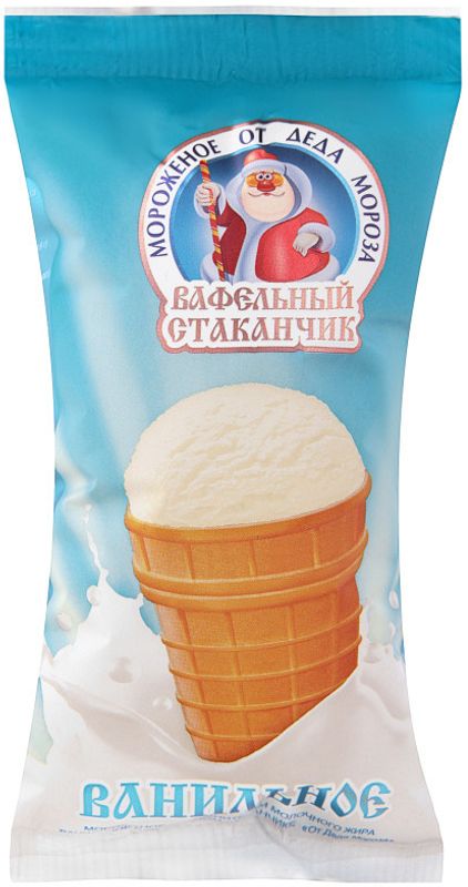 

Мороженое От Деда Мороза Пломбир ванильный 11%, без змж, вафельный стаканчик, 70 г