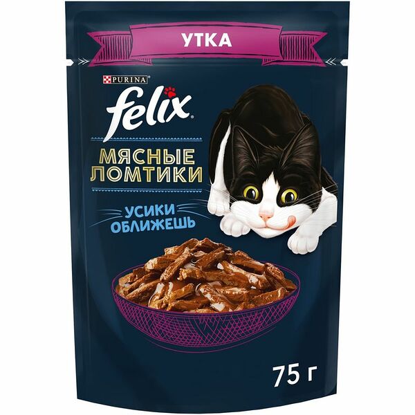 Корм для кошек Felix Мясные ломтики Утка