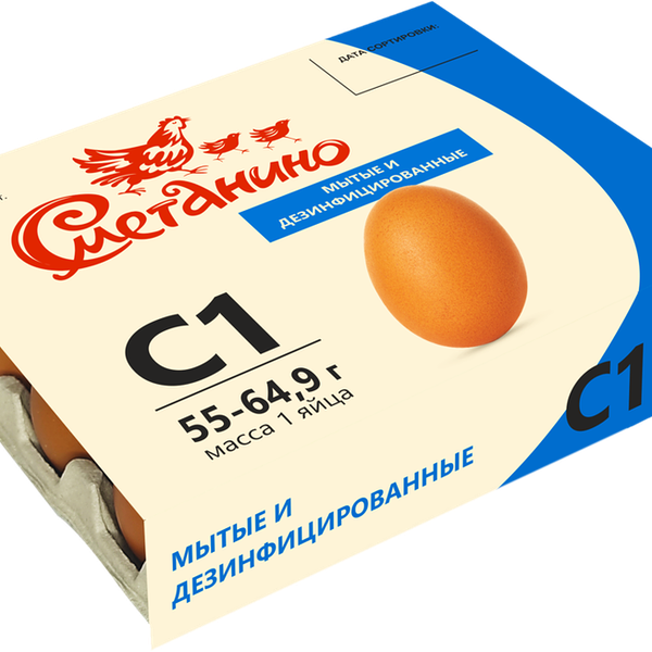 Яйцо куриное Сметанино С
