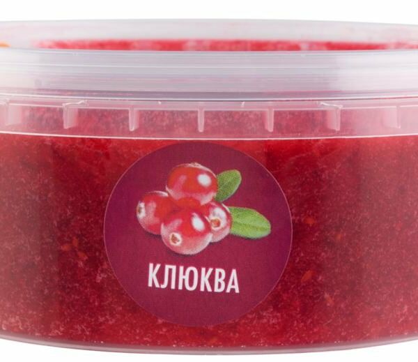 Клюква протертая с сахаром, упаковка  ТМ Глобус