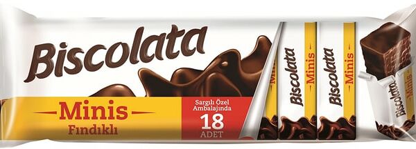 Печенье Biscolata Minis с ореховым кремом 117г