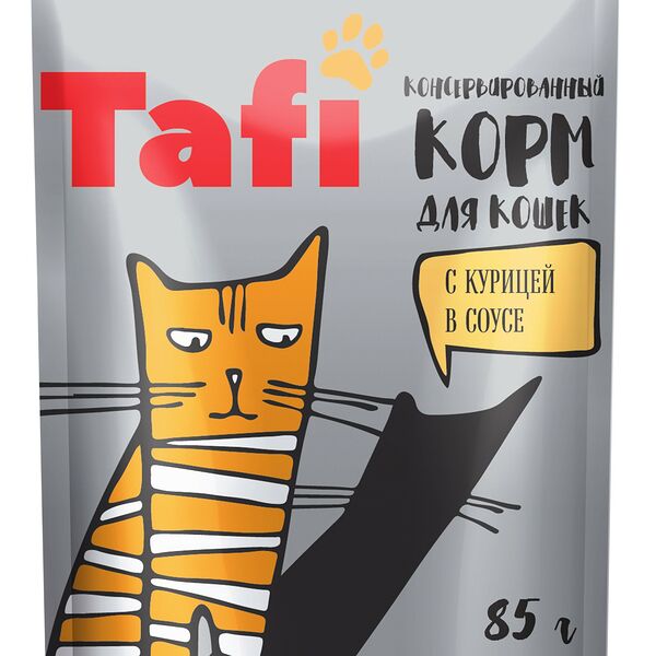 Влажный корм для кошек Tafi c курицей в соусе 85 г