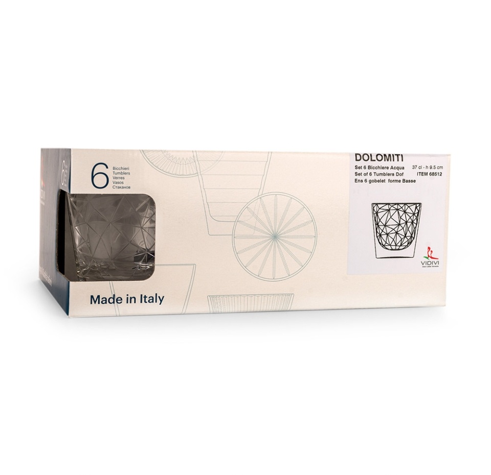 

Набор стаканов Vidivi Dolomite для виски, высота 9.5 см, стеклянные, 6 шт.