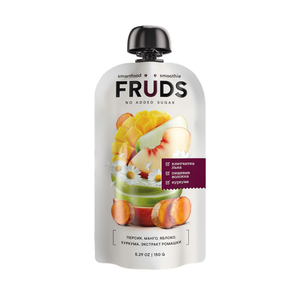Пюре яблоко-персик-манго 150 г SMARTFOOD SMOOTHIE FRUDS
