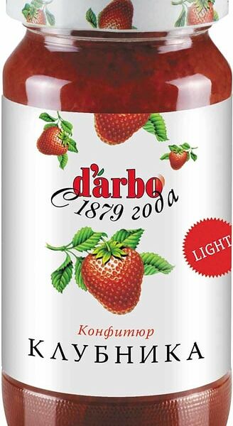 Конфитюр Darbo Клубника с пониженной калорийностью 220г