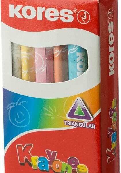 Восковые мелки Kores для рисования и творчества, набор 12 цветов