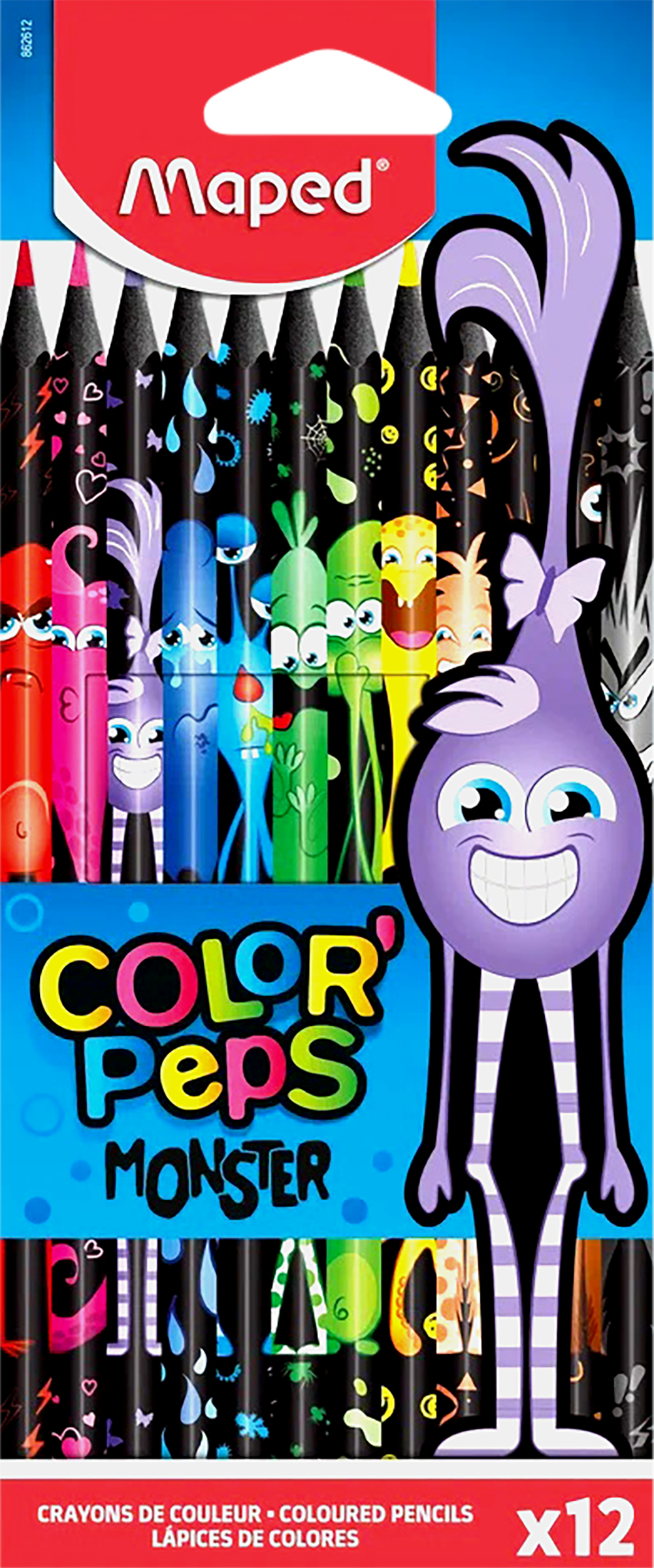 

Карандаши цветные Maped Color'Peps смываемые, 12 цветов