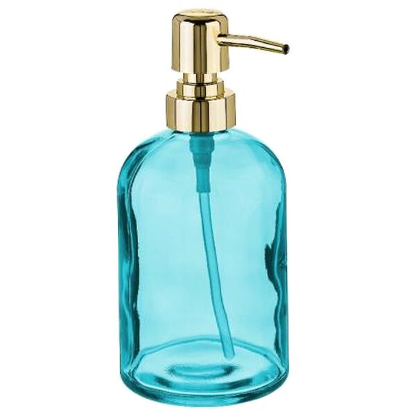 Дозатор для жидкого мыла Bright colors, 8х8х17.5 см, бирюзовый