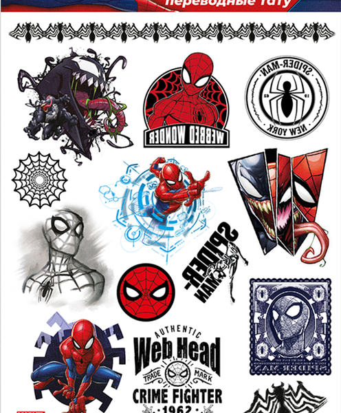 Наклейки-тату Marvel Человек Паук