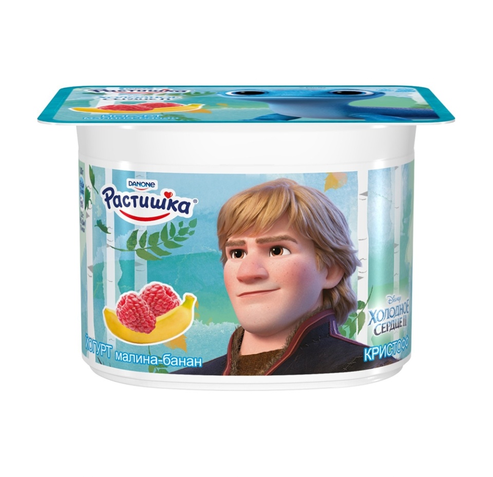 

Йогурт Растишка Малина-банан 3% дизайн упаковки в ассортименте 110 г