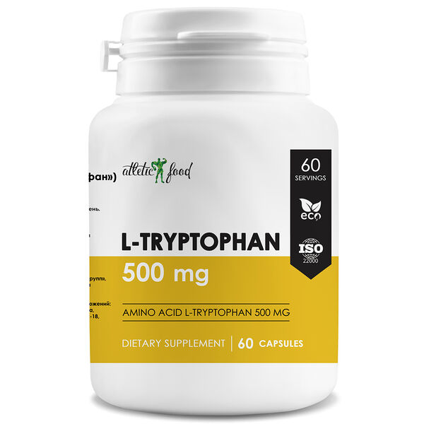 Atletic Food Л-Триптофан L-Tryptophan 500 мг - 60 капсул