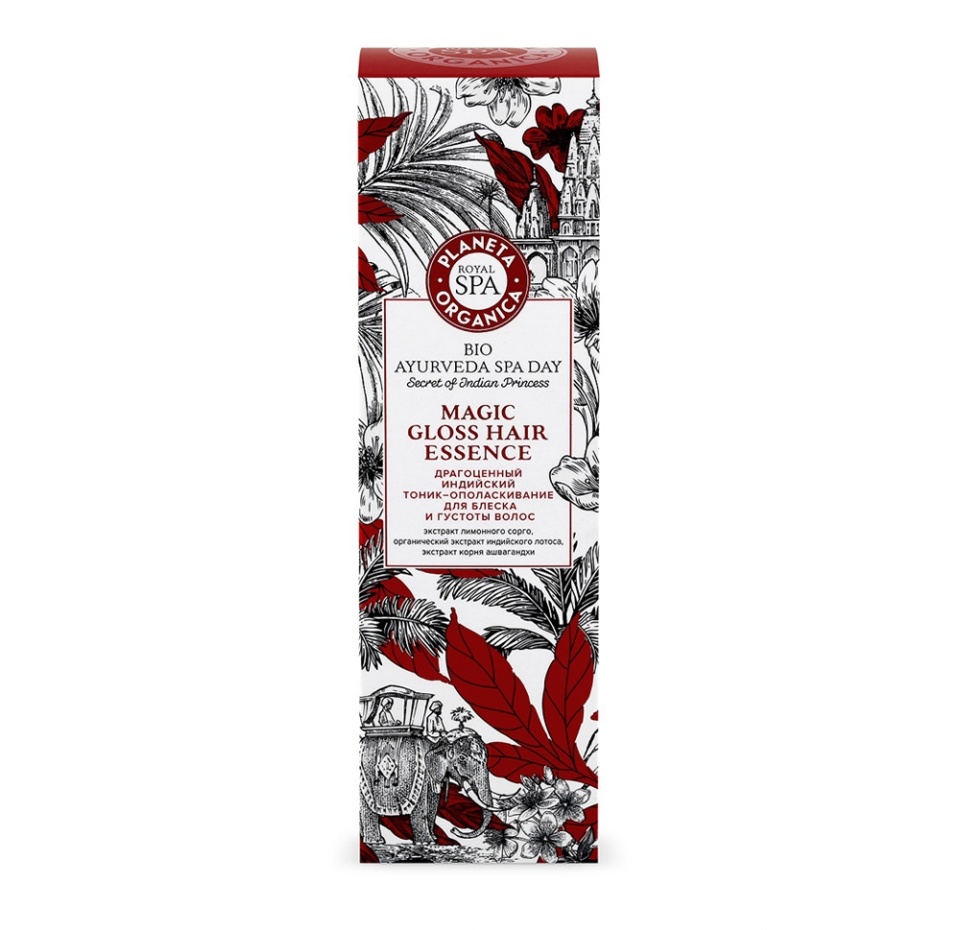 

Тоник-ополаскиватель Planeta Organica Royal SPA Драгоценный индийский для блеска и густоты волос