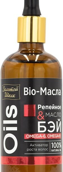 Bio-Масла для волос Золотой Шелк Репейное и масло Бэй 100мл