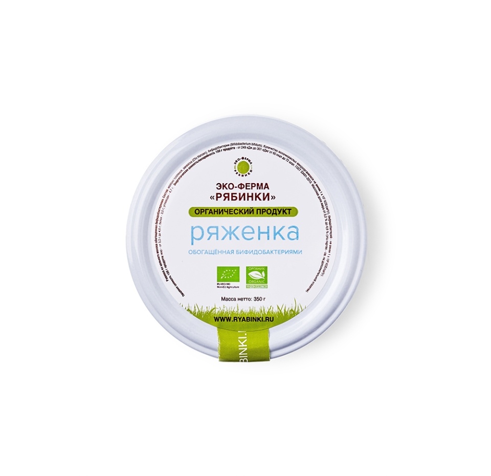 

Ряженка Эко-ферма "Рябинки" Био 3.2-4.6% 350 г