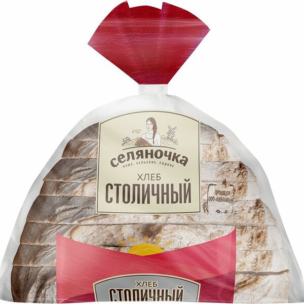 Хлеб Селяночка Столичный подовый нарезка, 320г