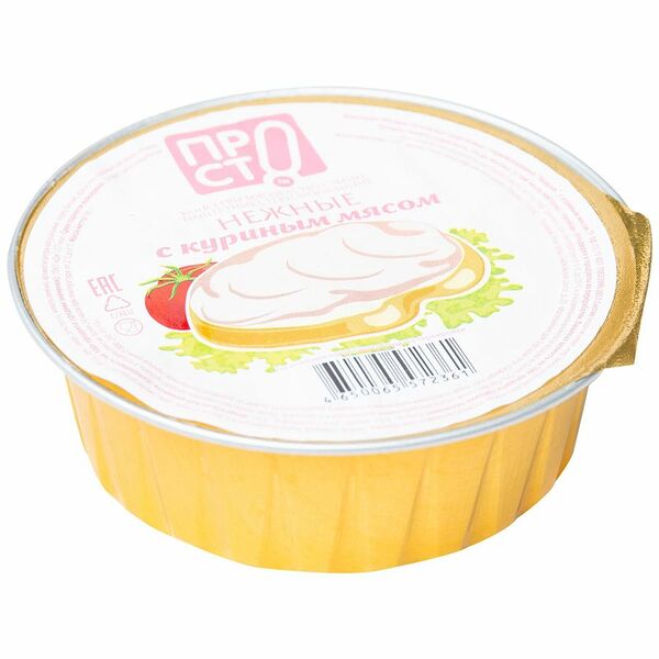 Паштет нежный с куриным мясом Пр!ст, 90г