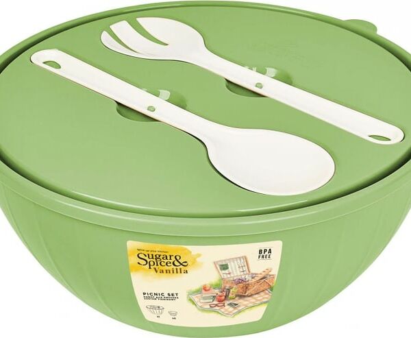 Набор салатников Sugar&Spice Vanilla с приборами 4шт*0.6л + 1шт*5л