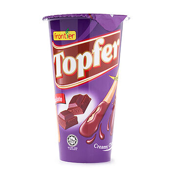 Бисквитные палочки Frontier Topfer с шоколадным кремом Double Chocolate 40г, Малайзия