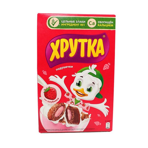 Подушечки злаковые Хрутка с нач со вк клубники обогащ кальцием 220г