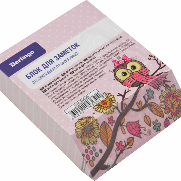 Блок для записи Berlingo Kids Series 9х11х3см в ассортименте