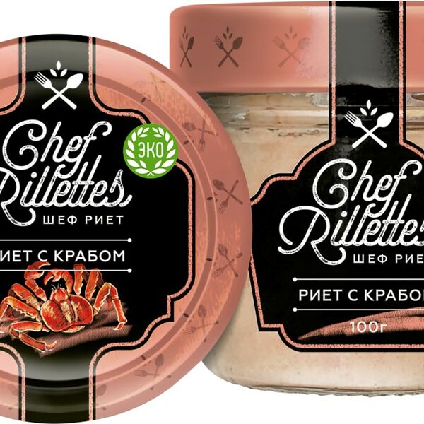 Риет из икры трески с крабом камчатским 