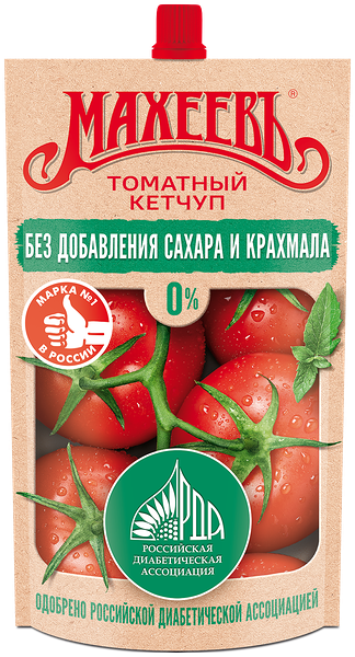 Кетчуп Махеев томатный без сахара и крахмала 300г