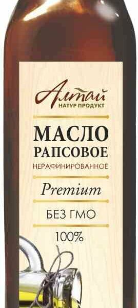 Масло рапсовое Алтай натур продукт нерафинированное
