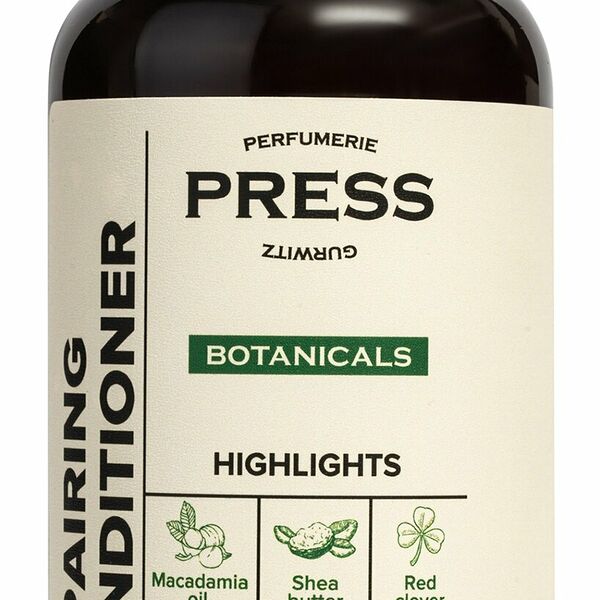 PRESS GURWITZ PERFUMERIE Кондиционер травяной для восстановления волос, Macadamia оіl, Shea butter, Red clover, 300 мл