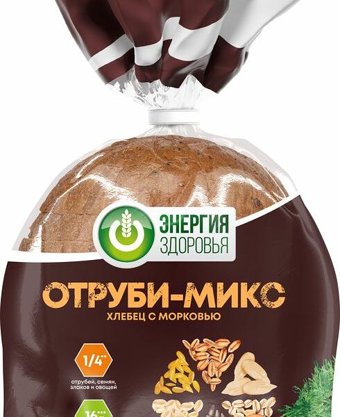 Хлебец Отруби-микс с морковью ТМ Энергия здоровья