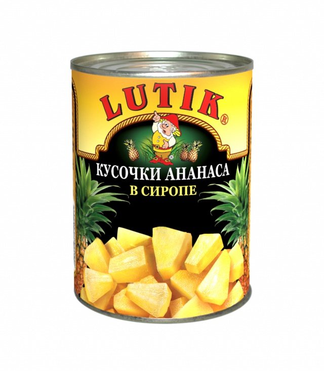 

Ананас Lutik кусочки в сиропе 580 г
