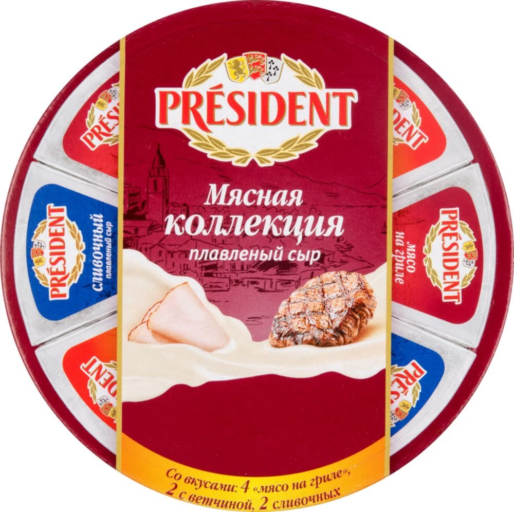 

Сыр плавленый President Мясная коллекция 140 г