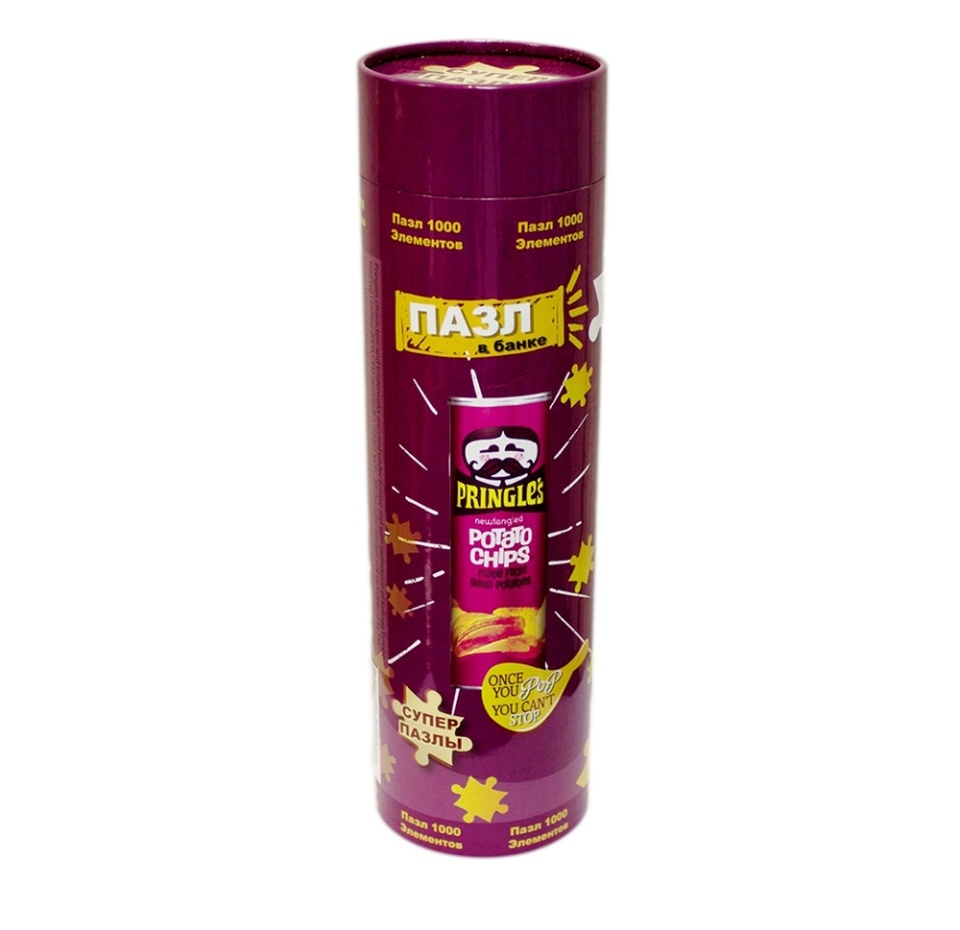 

Пазл The Original в фиолетовой банке 5+, Pringles, 1000 элементов, Китай