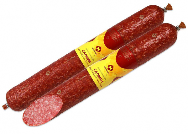 Колбаса сырокопченая Салями мелкозерненная ТМ Останкино