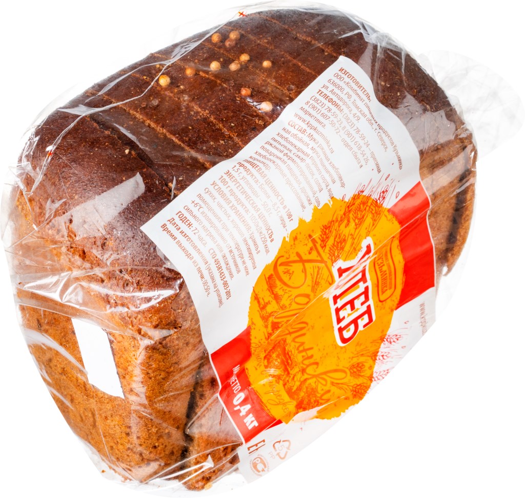 

Хлеб Бородинский заварной в нарезке