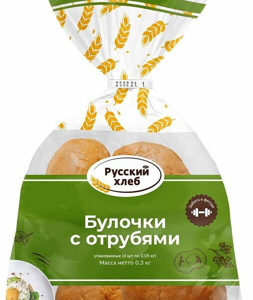 Булочки Русский хлеб с отрубями