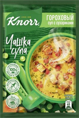 Суп быстрого приготовления Knorr Чашка супа, гороховый с сухариками