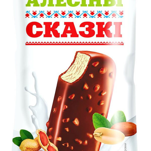 Пломбир Алесины сказки эскимо ваниль молочный глазурь арахис