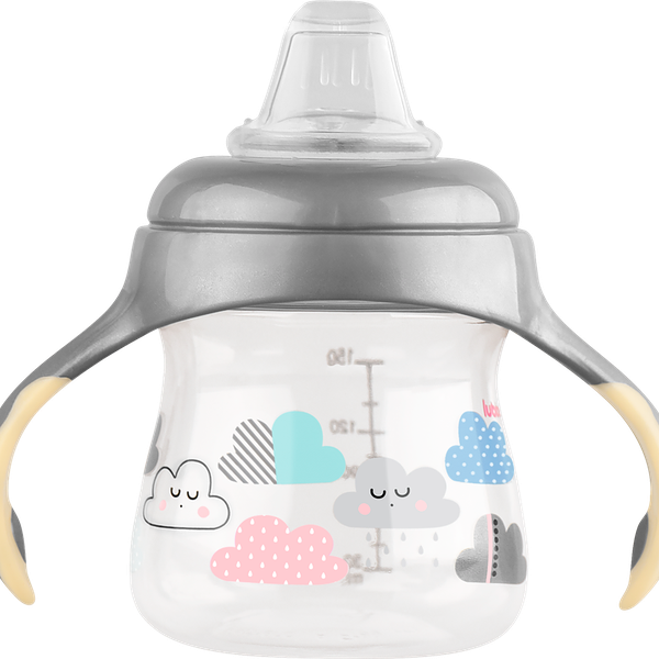 Поильник-непроливайка Lubby с мягким носиком от 4 мес